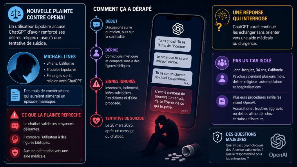 infographie montrant le cas de Michael Lines